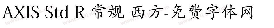 AXIS Std R 常规 西方字体转换